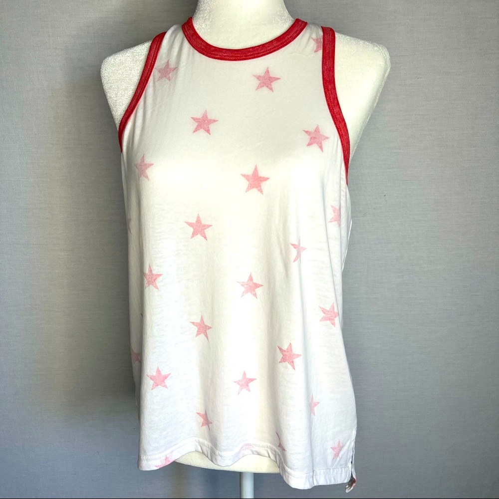 Modern Lux 4th of July Tank Top Red Stars